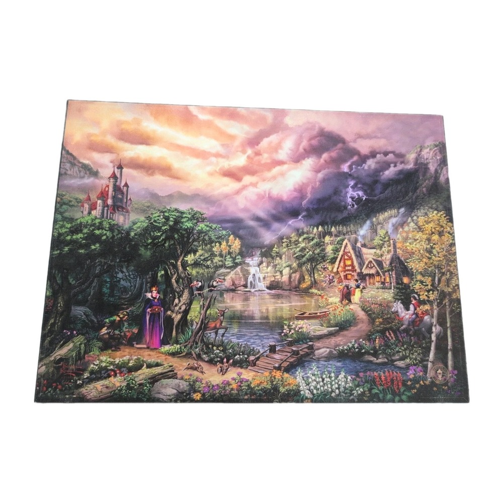 Thomas Kinkade Disney The Evil Queen Canvas Board Art Print 16x12 Unframed